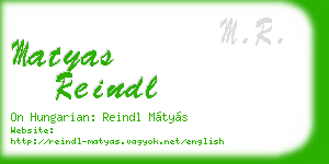 matyas reindl business card