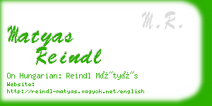 matyas reindl business card